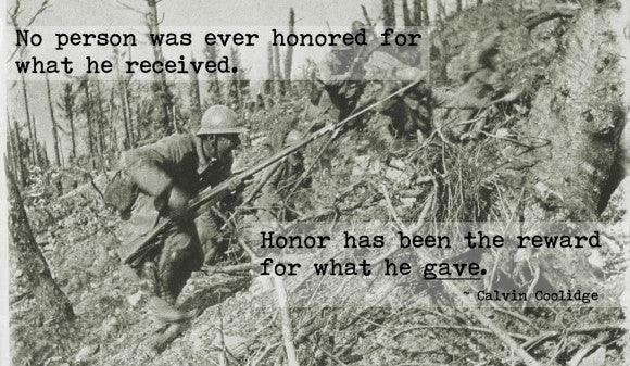 Famous Quotes: Honor is the Reward – Calvin Coolidge - Wolf & Iron