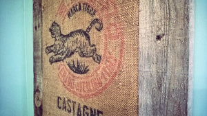 How to Frame a Coffee Sack with Pallet Boards - Wolf & Iron