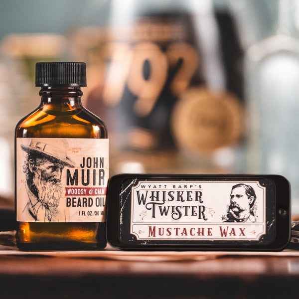 Beard Oil & Mustache Wax Combo - Wolf & Iron