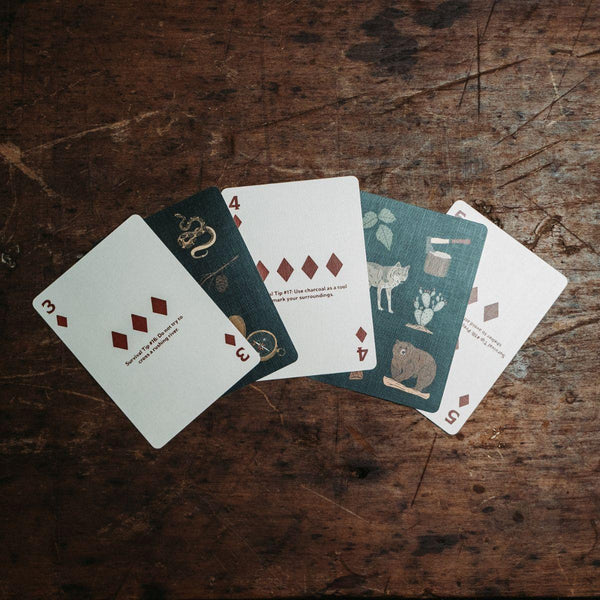 Bradley Mountain Survival Playing Cards - Wolf & Iron
