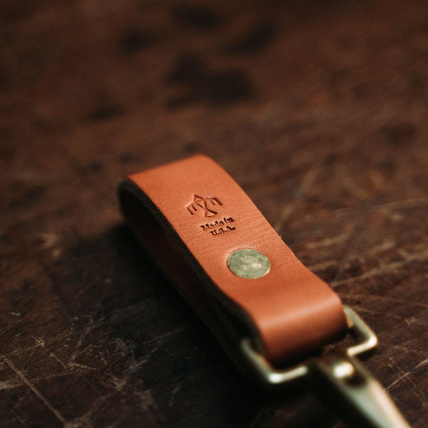 Genuine Leather & Brass Key Clip - Wolf & Iron