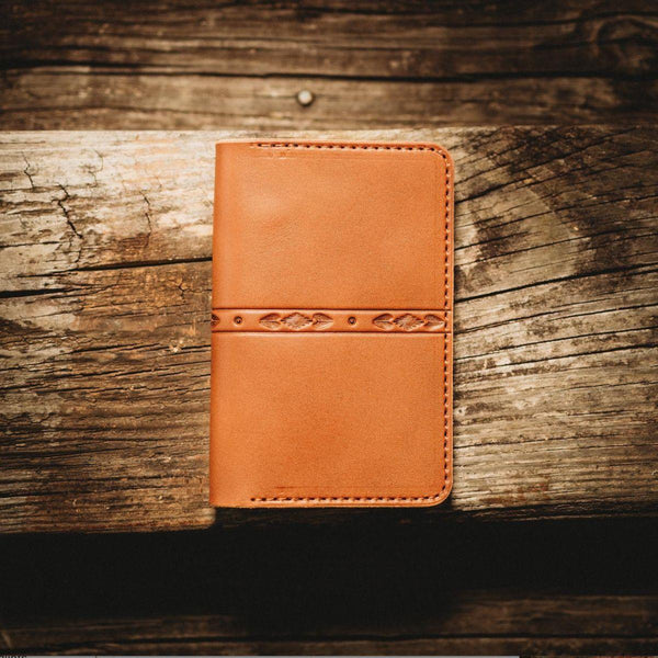 Genuine Leather Notebook & Wallet - Saddle Tan - Wolf & Iron