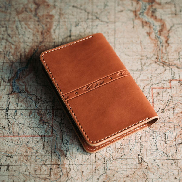 Genuine Leather Notebook & Wallet - Saddle Tan - Wolf & Iron
