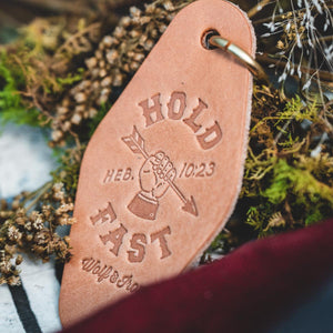 Hold Fast Leather Keychain - Wolf & Iron
